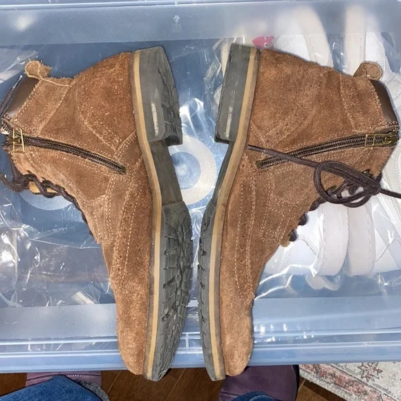 ALDO MR. B’s SUEDE LEATHER BROWN WINGTIP ANKLE BOOTS MENS - Picture 4 of 7